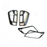 TRADIESCHOICE Black Head Light and Tail Light Lamp Covers for Nissan Navara NP300 2015-2020 D23 | Stylish and Protective Enhancements